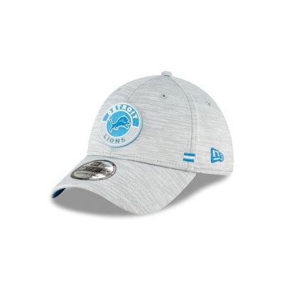 Detroit Lions Gorra | New Era Official NFL Fall Sideline 39thirty Stretch Fit Cap Mexico - Grises
